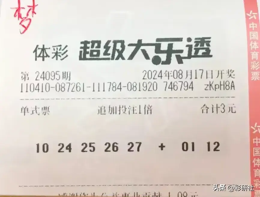 199倍，清空9億獎(jiǎng)池？大樂透24095：龍頭3，膽碼25，跨度27 